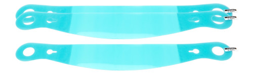 Helmet Shield Tear Off - 2 mm Thick - 13 in Center to Center - Plastic - Clear - Zamp Helmets - Set of 24
