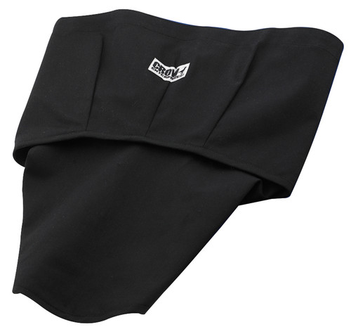 Helmet Skirt - Hook and Loop Attachment - Fire Retardant Cotton - Black - Each