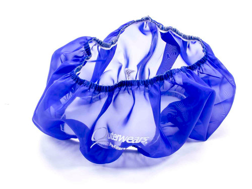 Air Filter Wrap - Pre Filter - Round - 14 in Diameter - 4 in Tall - Outerwears Logo - Outerwears Logo - Polyester - Blue - Each
