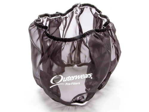 Air Filter Wrap - Pre Filter - Round - 14 in Diameter - 5 in Tall - Outerwears Logo - Polyester - Black - Each