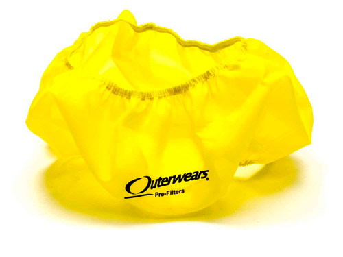 Air Filter Wrap - Pre Filter - Round - 14 in Diameter - 5 in Tall - Outerwears Logo - Polyester - Yellow - Each