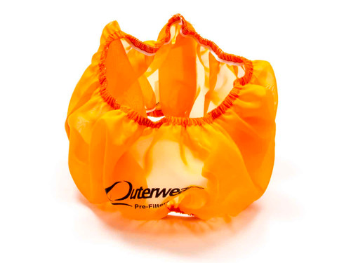 Air Filter Wrap - Pre Filter - Round - 14 in Diameter - 3 in Tall - Outerwears Logo - Polyester - Orange - Each