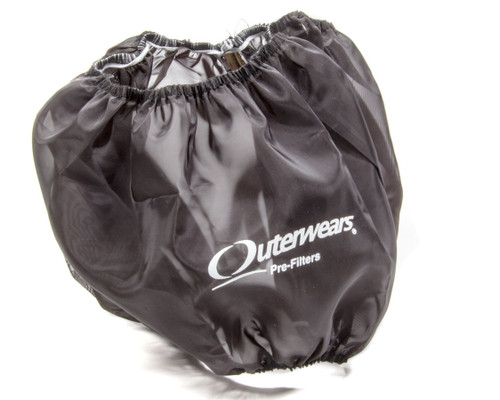 Air Filter Wrap - Pre Filter - Round - 15 in Diameter - 5 in Tall - Top - Outerwears Logo - Polyester - Black - Each
