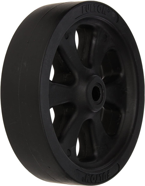 Trailer Jack Wheel - 8 in Wheel - Hardware Included - Plastic - Black - Each