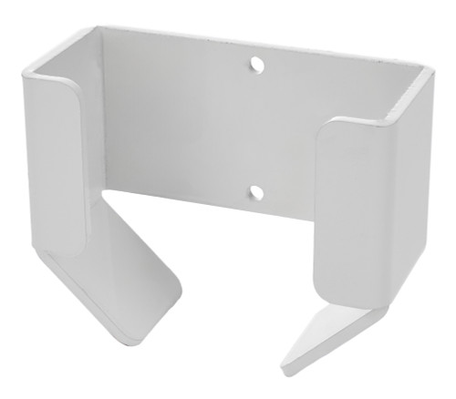 Tire Pressure Gauge Holder - Wall Mount - Aluminum - White Powder Coat - 4 in Max OD Tire Gauges - Each