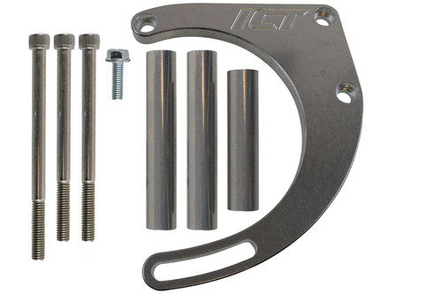 Alternator Bracket - Passenger Side - Low Mount - Block / Head Mount - Aluminum - Natural - Electric Water Pump - Big Block Chevy - Kit