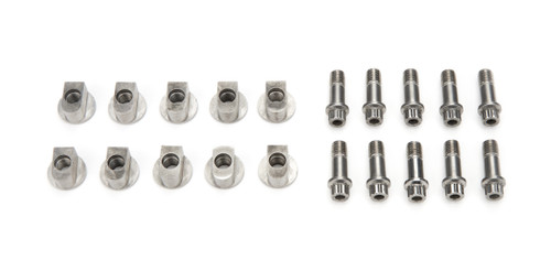 Brake Rotor Fastener Kit - Front - 5/16-24 in Thread - 0.875 in Long - 12 Point Head - Steel - Natural - Set of 16