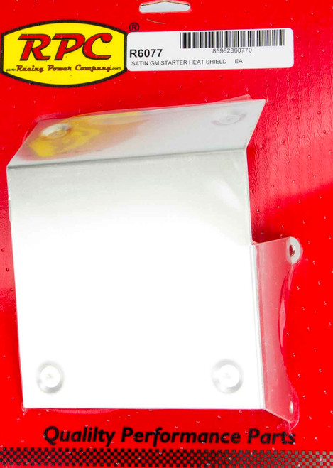 Starter Heat Shield - Aluminum - Satin - Stock Replacement Starters - Chevy V8 - Each