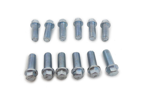 Header Bolt - 3/8-16 in Thread - 1 in Long - Hex Head - Stainless - Natural - Universal - Set of 12