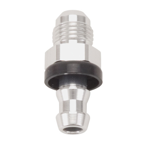 Fitting - Hose End - Twist-Lok - Straight - 3/8 in Hose Barb to 6 AN Male - Aluminum - Clear Anodized - Each