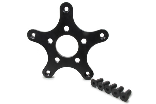 Plate Adapter - Wide 5 to 5 x 5 Bolt pattern - 1/2 in Thick - Aluminum - Black Anodized - Each