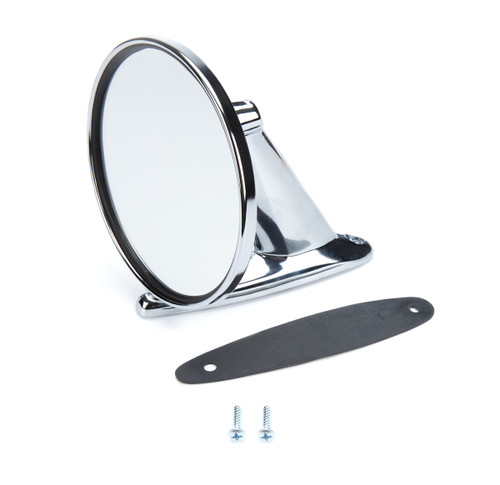 Mirror - Side View - Round - Steel - Chrome Plated - Universal - Each