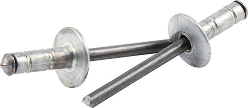 Rivet - 1/2 in Head - 3/16 in Steel Mandrel - 1/16-5/8 in Grip Range - Aluminum - Natural - Set of 250