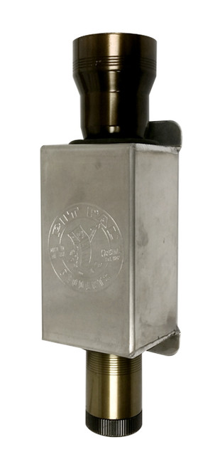 Flashlight Holder - Wall Mount - 2.75 x 6.5 x 3 in - Aluminum - Natural - D Cell Flashlights - Each