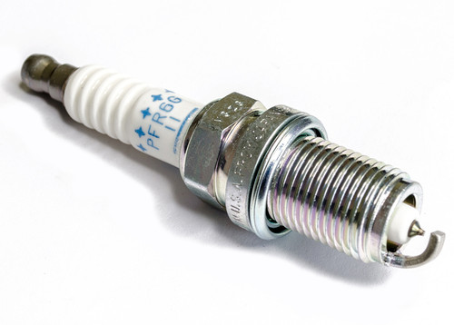 Spark Plug - NGK Laser Platinum - 14 mm Thread - 0.749 in Reach - Gasket Seat - Stock Number 5555 - Resistor - Each