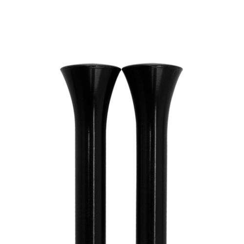 Door Lock Knobs - Smooth - 10-24 in Thread - 1-5/8 in Tall - Aluminum - Black Anodized - Pair
