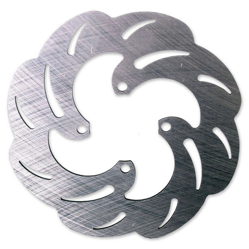 Brake Rotor - Scalloped / Slotted - 5.000 in OD - 0.131 in Thick - 4 x 1.750 in Bolt Pattern - Steel - Natural - Quarter Midgets - Each Brake Rotor - Scalloped / Slotted - 5.000 in OD - 0.131 in Thick - 4 x 1.750 in Bolt Pattern - Steel - Natural - Quarter Midgets - Each