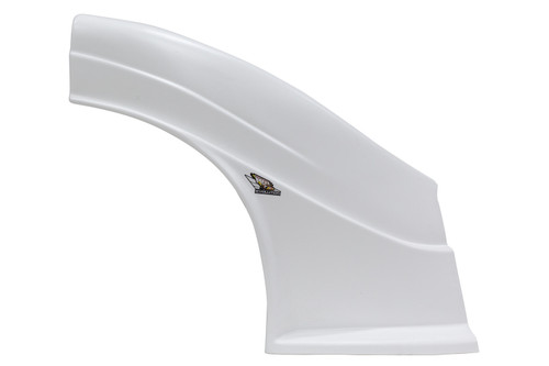 Fender - Passenger Side - MD3 Evolution - Raised - Plastic - White - Dirt Late Model - Each