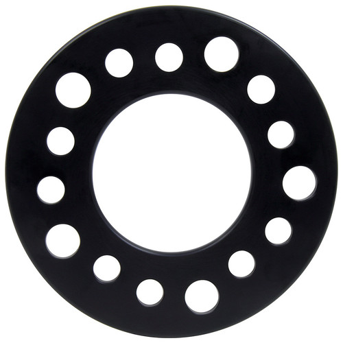 Wheel Spacer - 5 x 4.50 / 4.75 / 5.00 in Bolt Pattern - 1/4 in Thick - Aluminum - Black Anodized - Each