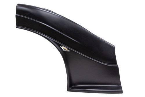 Fender - Passenger Side - MD3 Evolution - Raised - Plastic - Black - Dirt Late Model - Each