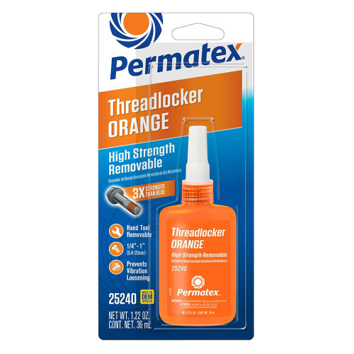Thread Locker - Orange - High Strength - 35 ml Bottle - Each