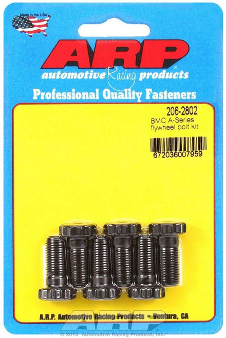 Flywheel Bolt Kit - Pro Series - 3/8-24 in Thread - 0.900 in Long - 12 Point Head - Chromoly - Black Oxide - BMW 4-Cylinder - Set of 6