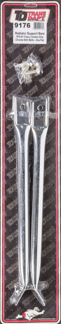 Radiator Support Bar - Steel - Chrome - GM F-Body 1970-81 - Pair