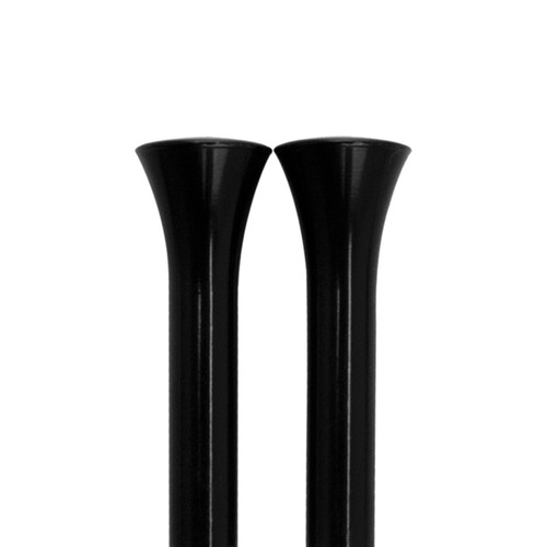 Door Lock Knobs - Tri-Five - 10-24 in Thread - 1-5/8 in Tall - Aluminum - Black Anodized - Pair