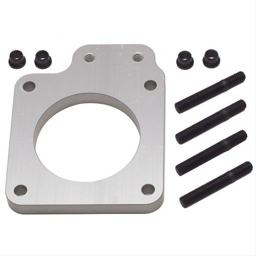 Throttle Cable Bracket - Under Throttle Body Mount - Aluminum - Natural - 75 mm Throttle Body - Small Block Ford - Kit