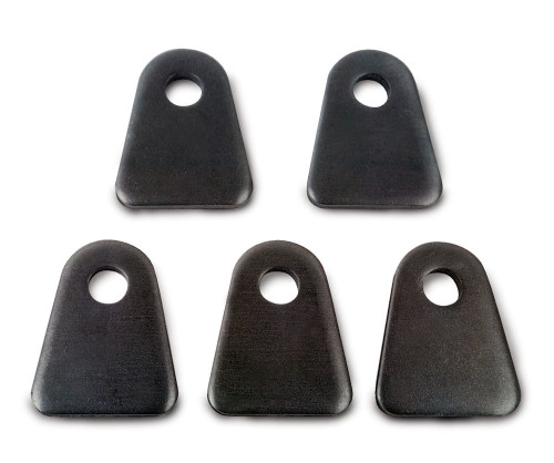 Chassis Tab - Flat - 1/2 in Mounting Hole - 1/4 in Thick - Steel - Natural - Harness - Set of 5