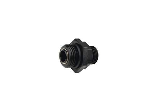 Fitting - Adapter - Straight - 10 AN Male O-Ring Swivel to 12 AN Male O-Ring - Aluminum - Black Anodized - Each