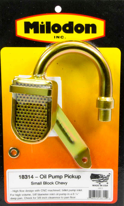 Oil Pump Pickup - Street / Strip - Press / Bolt-On - 8-1/2 in Deep Pan - Small Block Chevy - Each