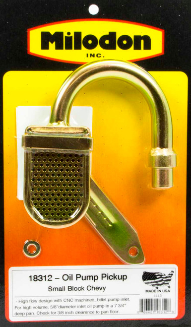 Oil Pump Pickup - Street / Strip - Press / Bolt-On - 7-3/4 in Deep Pan - Small Block Chevy - Each Oil Pump Pickup - Street / Strip - Press / Bolt-On - 7-3/4 in Deep Pan - Small Block Chevy - Each