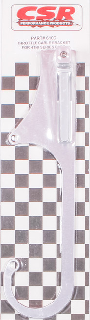 Throttle Cable Bracket - Carb Mount - Aluminum - Clear Anodized - U-flex Cable - Square Bore - Each Throttle Cable Bracket - Carb Mount - Aluminum - Clear Anodized - U-flex Cable - Square Bore - Each