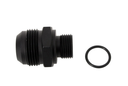 Fitting - Adapter - Straight - 10 AN Male O-Ring Seal to 16 AN Male - Aluminum - Black Anodized - Each