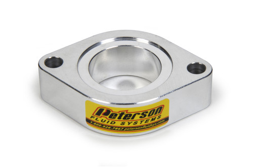 Water Neck Spacer - 1 in Thick - O-Ring - Aluminum - Clear Anodized - Chevy V8 - Kit
