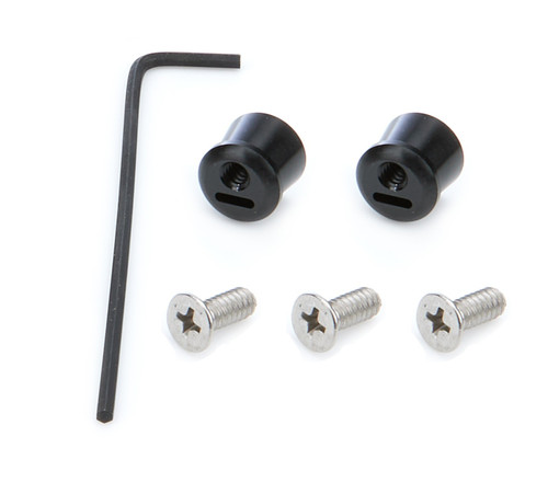 Helmet Tear Off Post - Hardware / Tools Included - Aluminum - Black Anodized - Kit