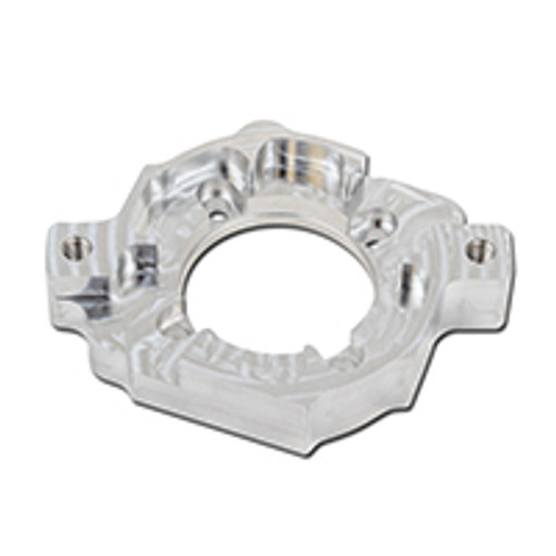 Power Steering Adapter - Aluminum - Clear Anodized - KSE Power Steering Pumps - Each