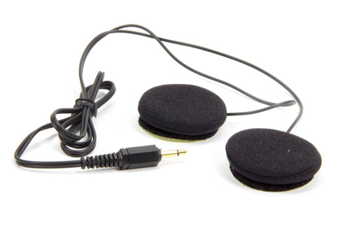 Headphones - Helmet - 36 in Cord - 3.5 mm Input Jack - Hook and Loop Attachment - Foam Ear Pads - Each