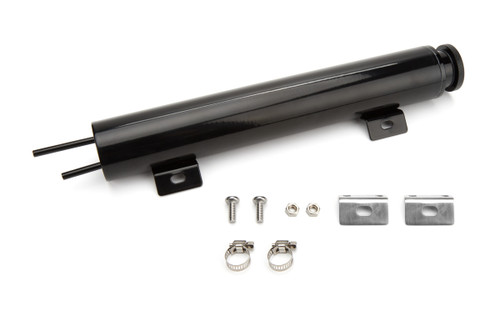Overflow Tank - 18 oz - 13 in Tall - 2 in Diameter - Stainless - Black Powder Coat - Kit