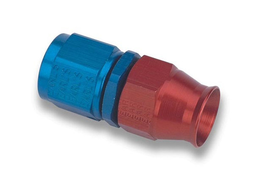 Fitting - Hose End - Speed Seal - Straight - 6 AN Hose to 6 AN Female - Aluminum - Blue / Red Anodized - Each