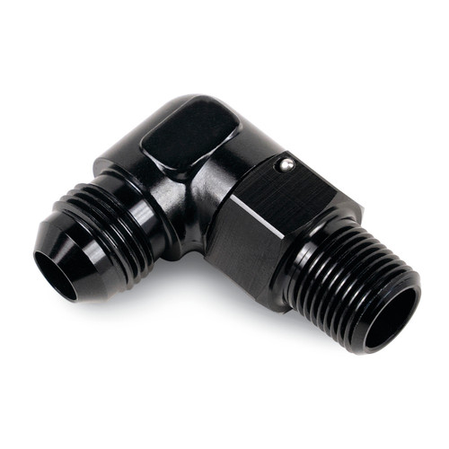 Fitting - Adapter - 90 Degree - 1/2 in NPT Male to 8 AN Male - Aluminum - Black Anodized - Each