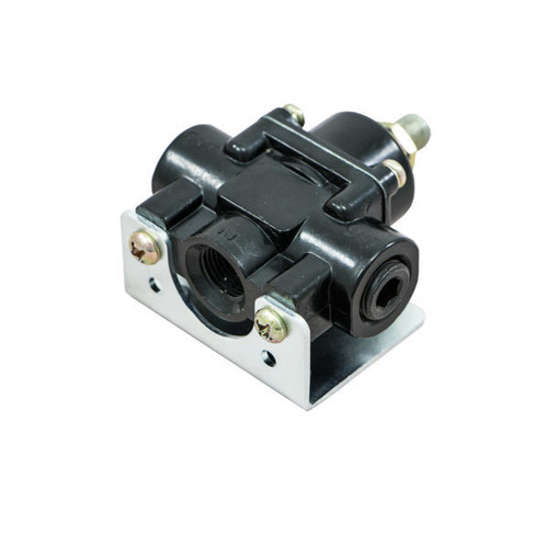 Fuel Pressure Regulator - 5 to 9 psi - In-Line - 3/8 in NPT Inlet / Outlet - Aluminum - Black Powder Coat - Gas - Each