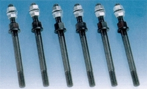 Windage Tray Stud - 3/8 in - Steel - Black Oxide - Small Block Chevy - Set of 6