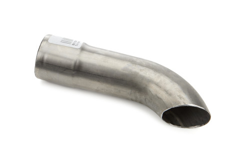 Exhaust Tip - Clamp-On / Weld-On - 2 in Inlet - 2 in Outlet - 8 in Long - Single Wall - Cut Edge - Turndown Style - Steel - Natural - Each Exhaust Tip - Clamp-On / Weld-On - 2 in Inlet - 2 in Outlet - 8 in Long - Single Wall - Cut Edge - Turndown Style - Steel - Natural - Each