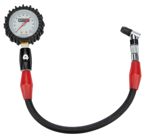 Tire Pressure Gauge - Glow in the Dark - 0-60 psi - Analog - 2-1/4 in Diameter - White Face - 1/2 lb Increments - Each