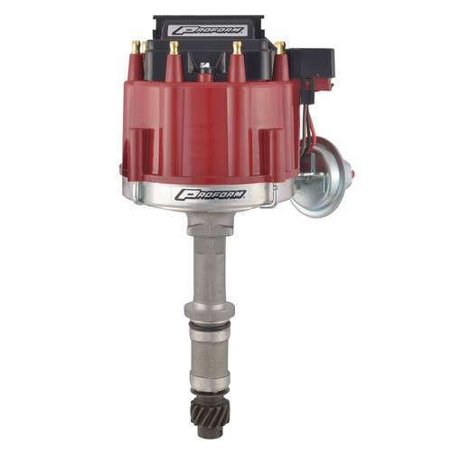 Distributor - Street / Strip - Magnetic Pickup - Vacuum Advance - HEI Style Terminal - Coil Included - Red - Small Block Buick - Each