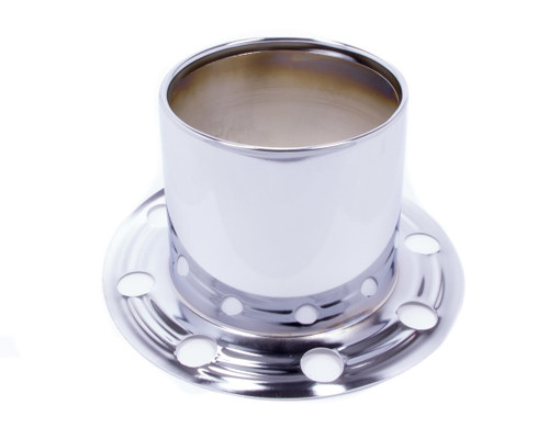 Wheel Center Cap - Derby - 4.900 in OD - 4.30 in Tall - Open End - Steel - Chrome - Universal - Each Wheel Center Cap - Derby - 4.900 in OD - 4.30 in Tall - Open End - Steel - Chrome - Universal - Each