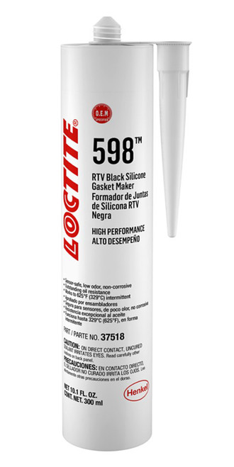 Sealant - Black RTV 598 - Silicone - 300 ml Cartridge - Each