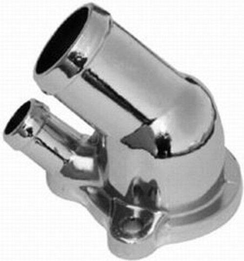 Water Neck - 45 Degree - 1-1/2 in ID Hose - Gasket Included - Steel - Chrome - Oldsmobile V8 - Each Water Neck - 45 Degree - 1-1/2 in ID Hose - Gasket Included - Steel - Chrome - Oldsmobile V8 - Each